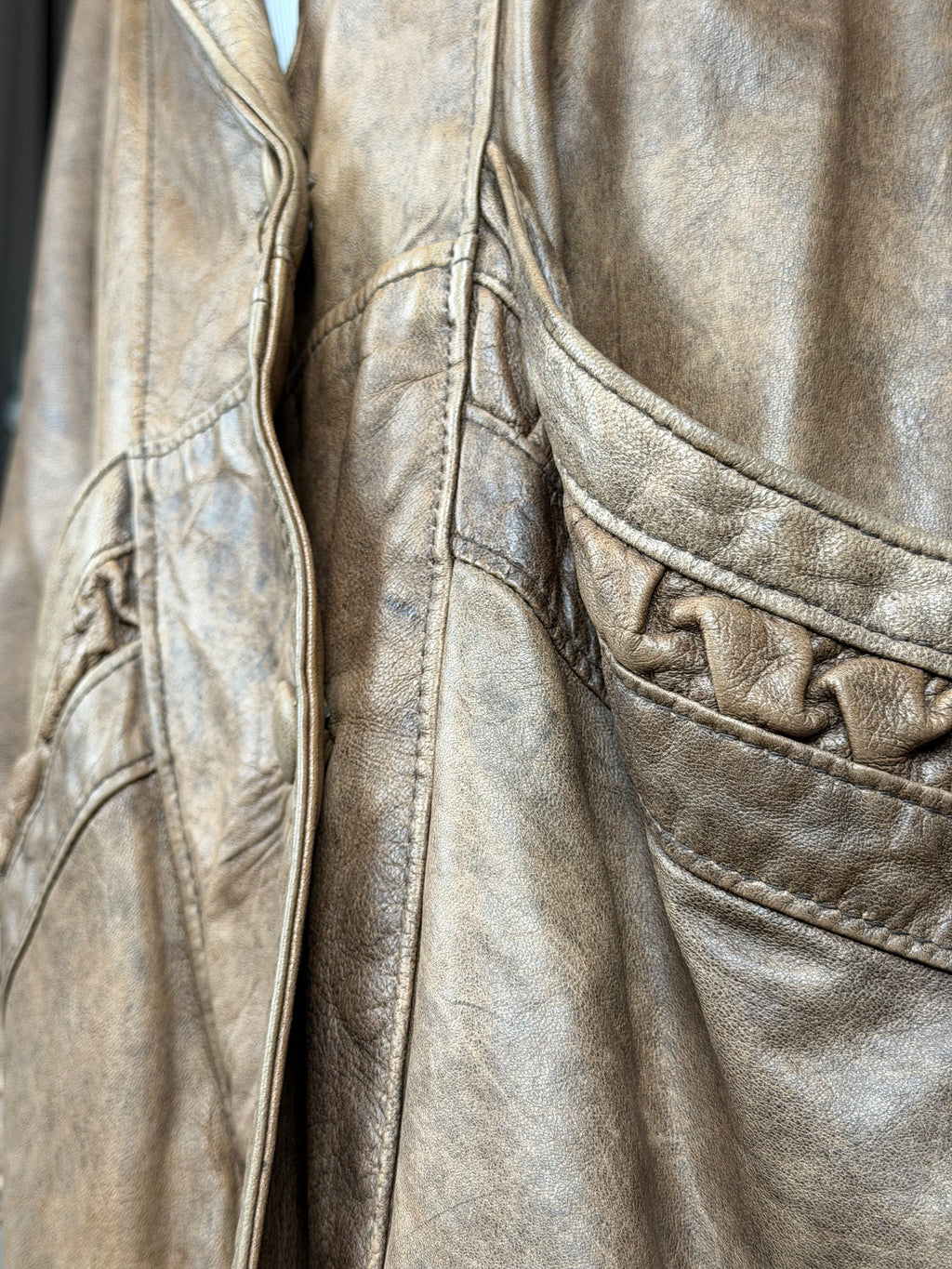 Vintage VeraPelle Lederjacke Braun – Größe M