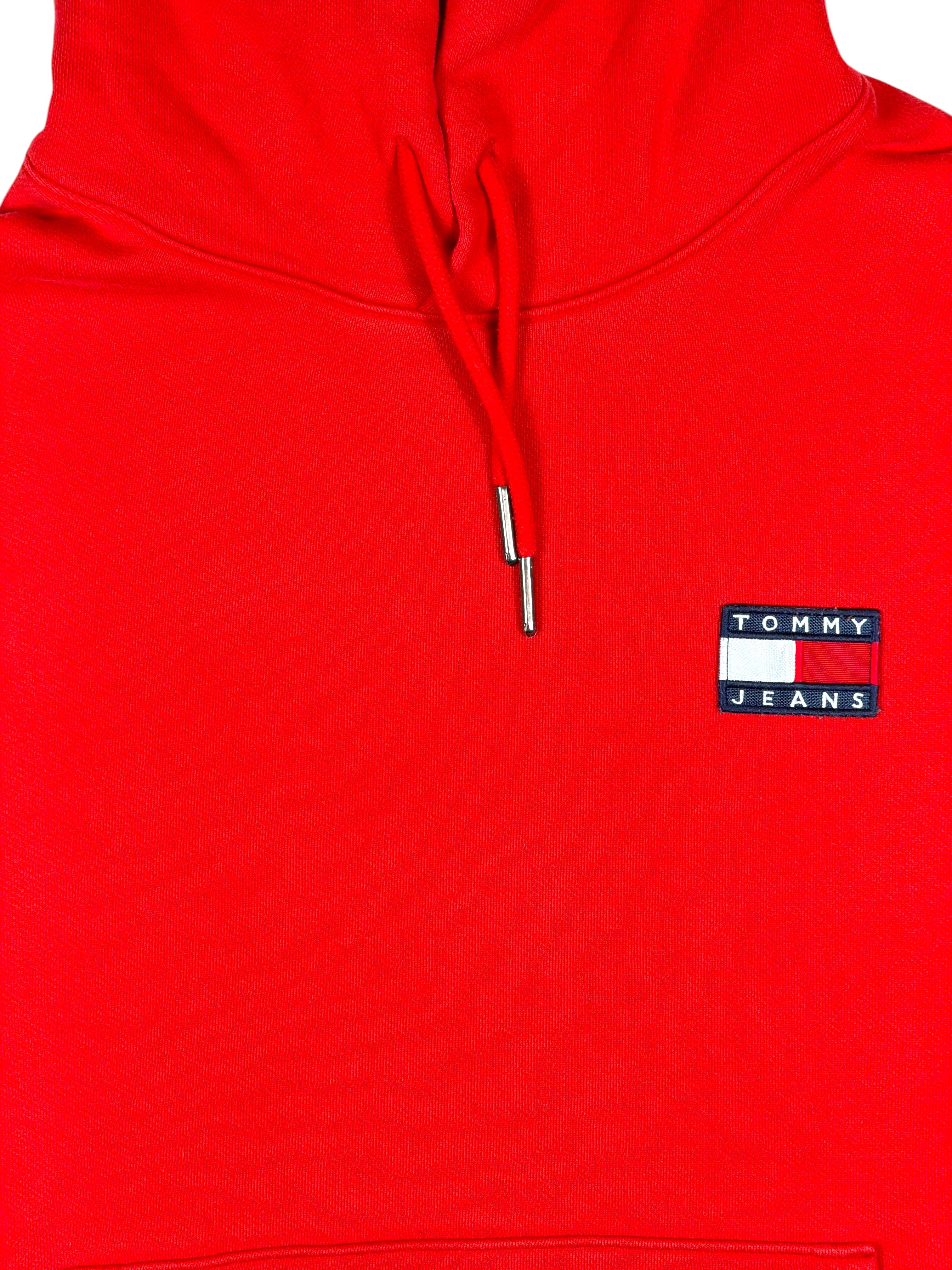 Vintage Tommy Hilfiger Hoodie Rot – Größe L