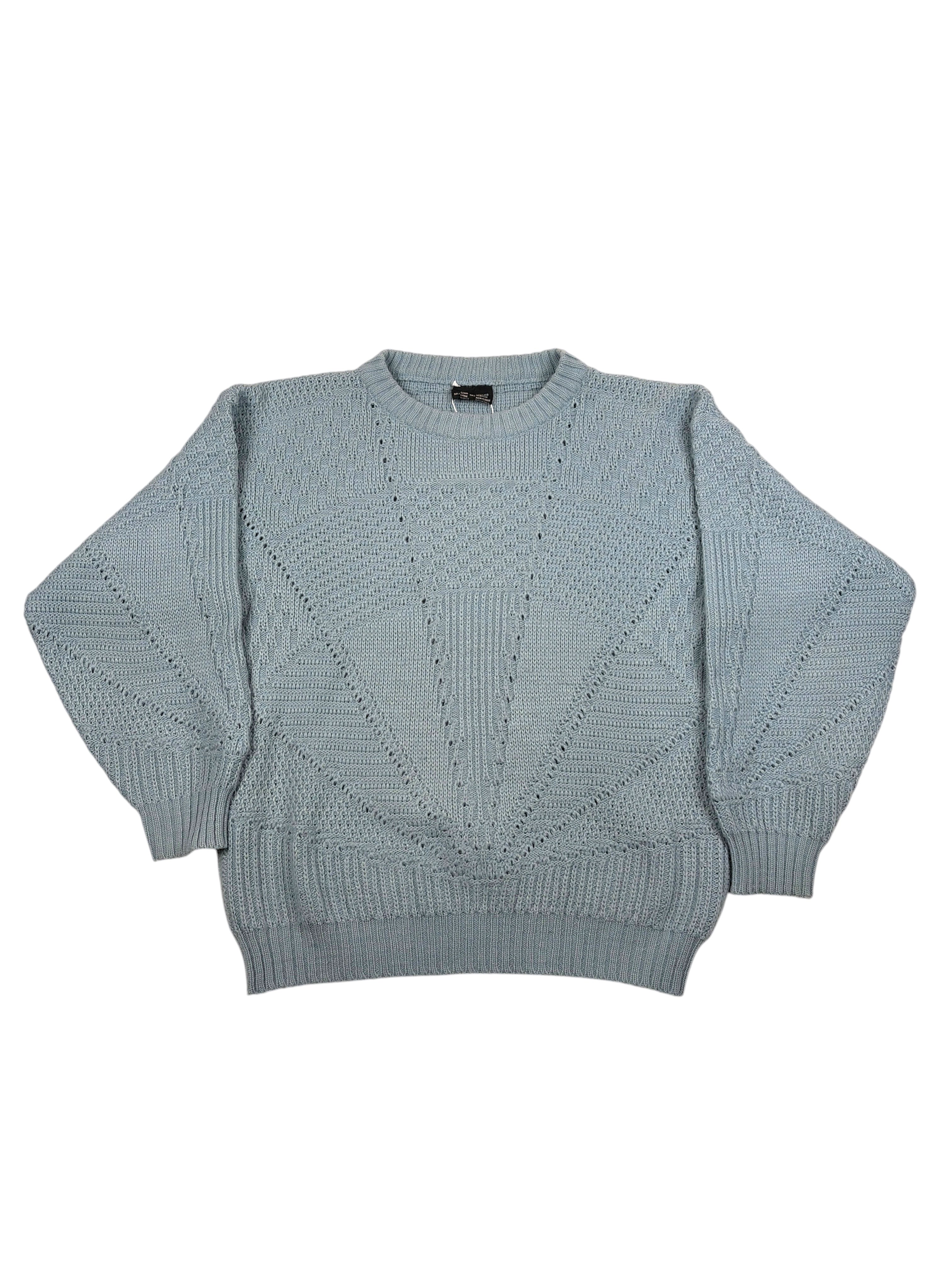Vintage Pullover Blau – Größe L