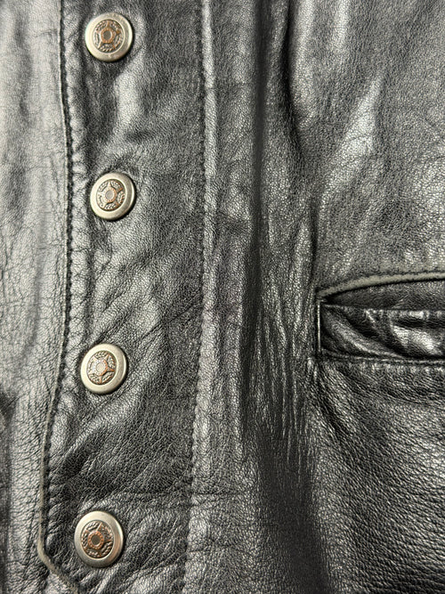 Vintage Carattere Weste Lederweste – Größe M