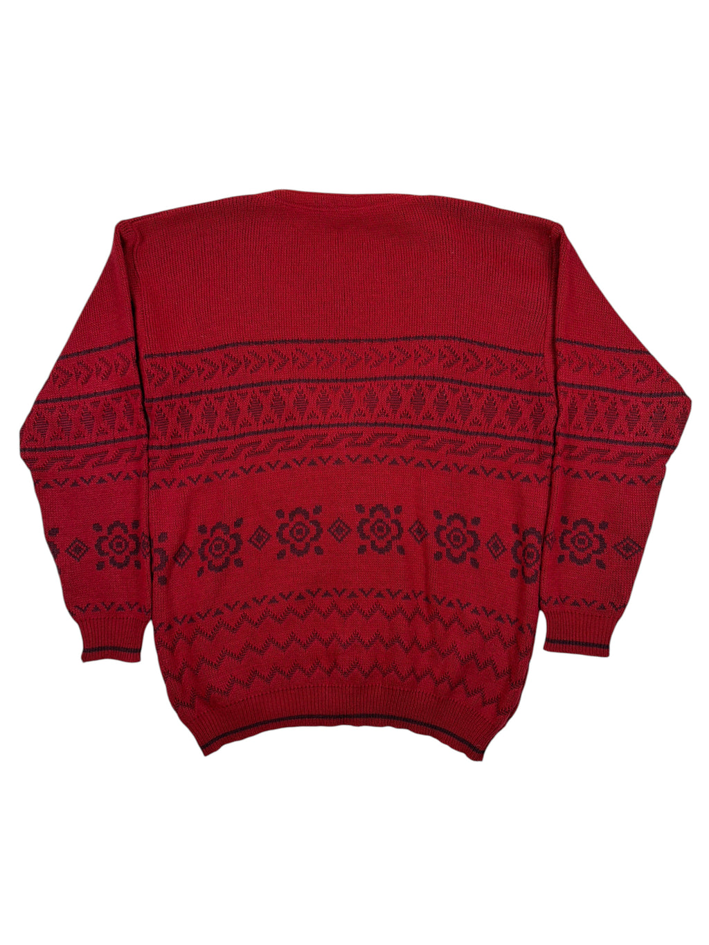 Vintage Strickjacke Rot – Größe L
