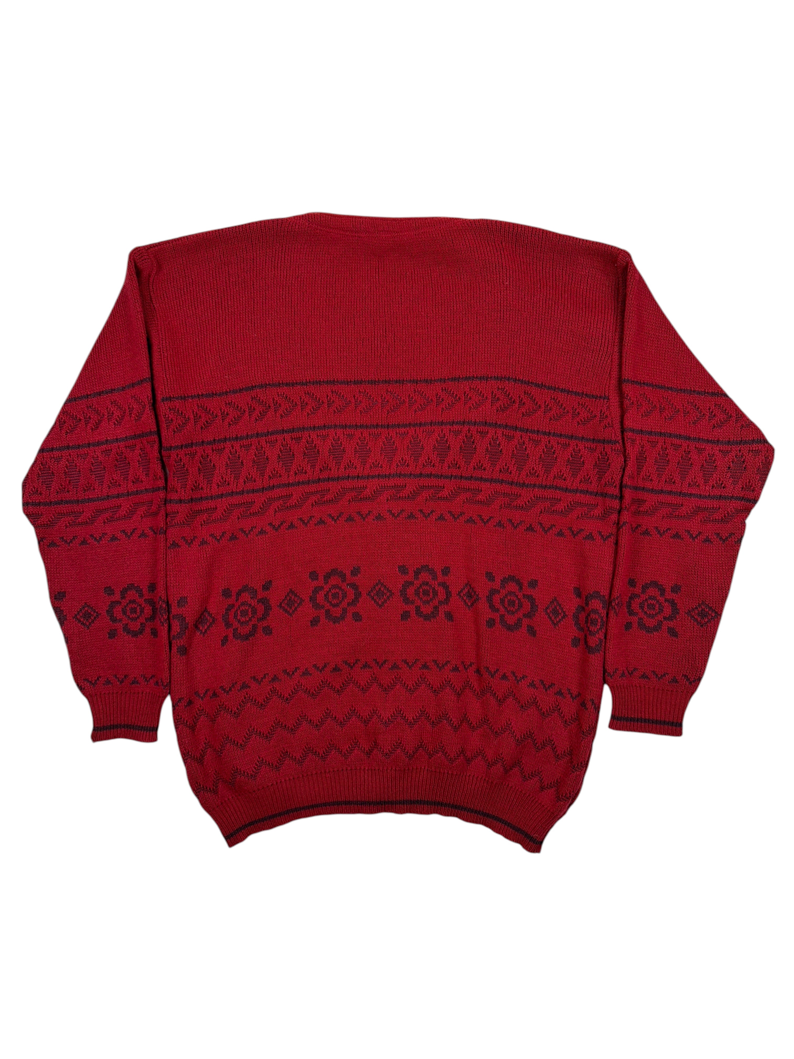 Vintage Strickjacke Rot – Größe L
