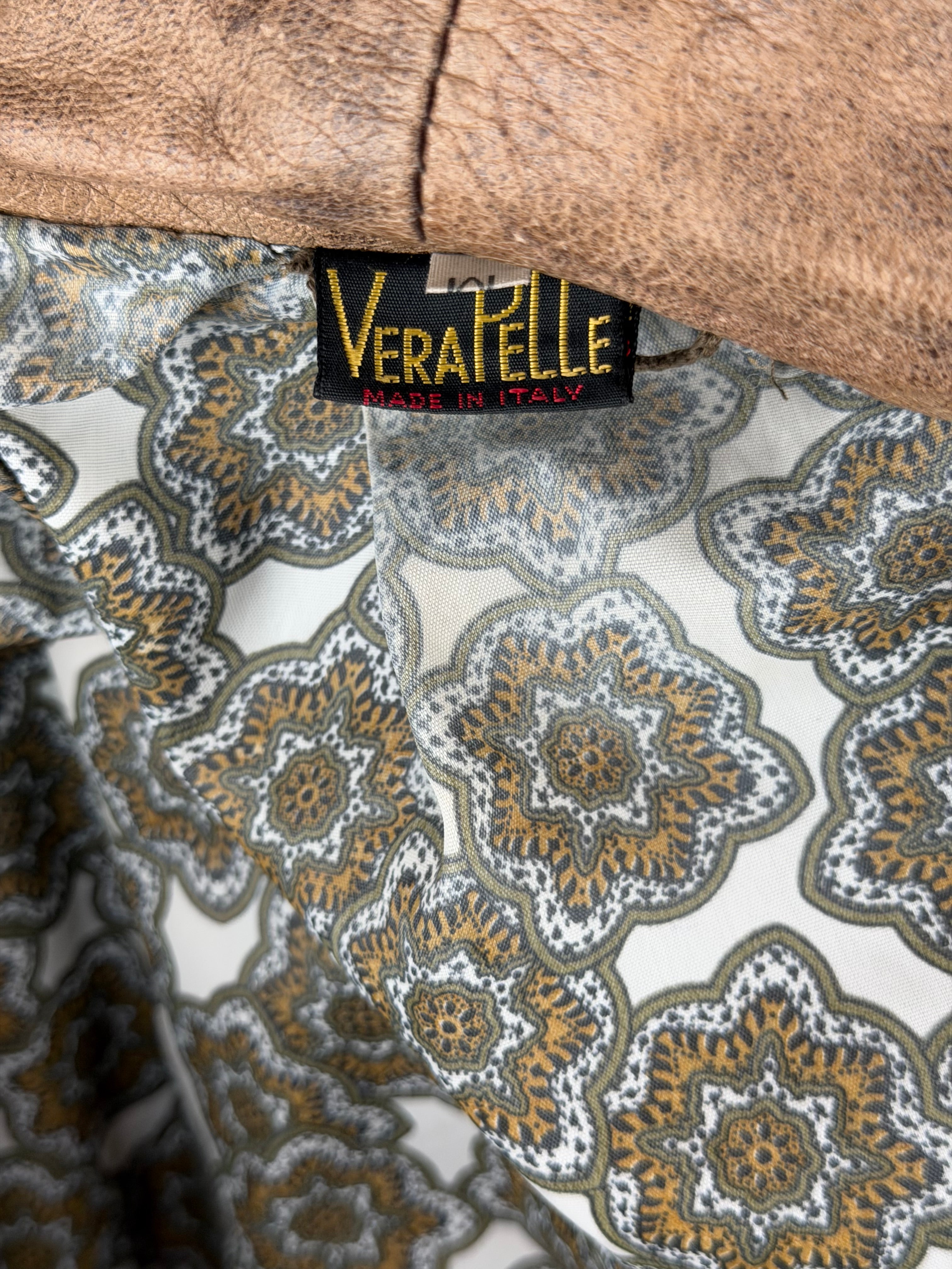 Vintage VeraPelle Lederjacke Braun – Größe M