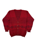 Vintage Strickjacke Rot – Größe L