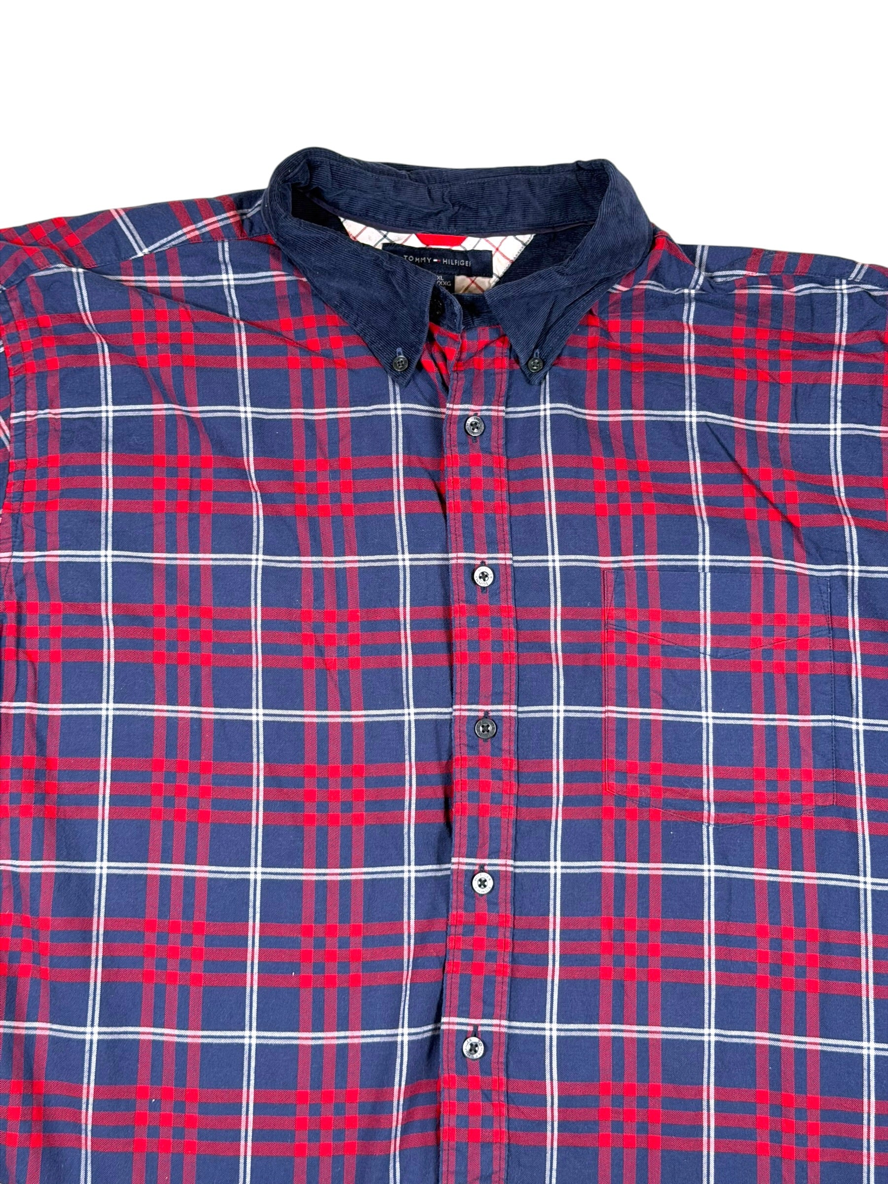 Vintage Tommy Hilfiger Hemd Kariert, Rot, Blau – Größe XXL
