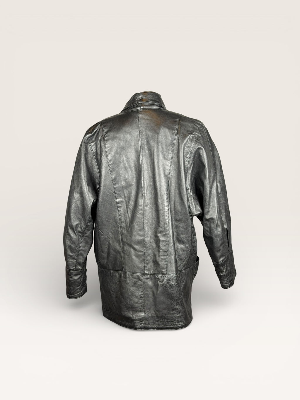 Vintage VeraPelle Lederjacke Schwarz – Größe S