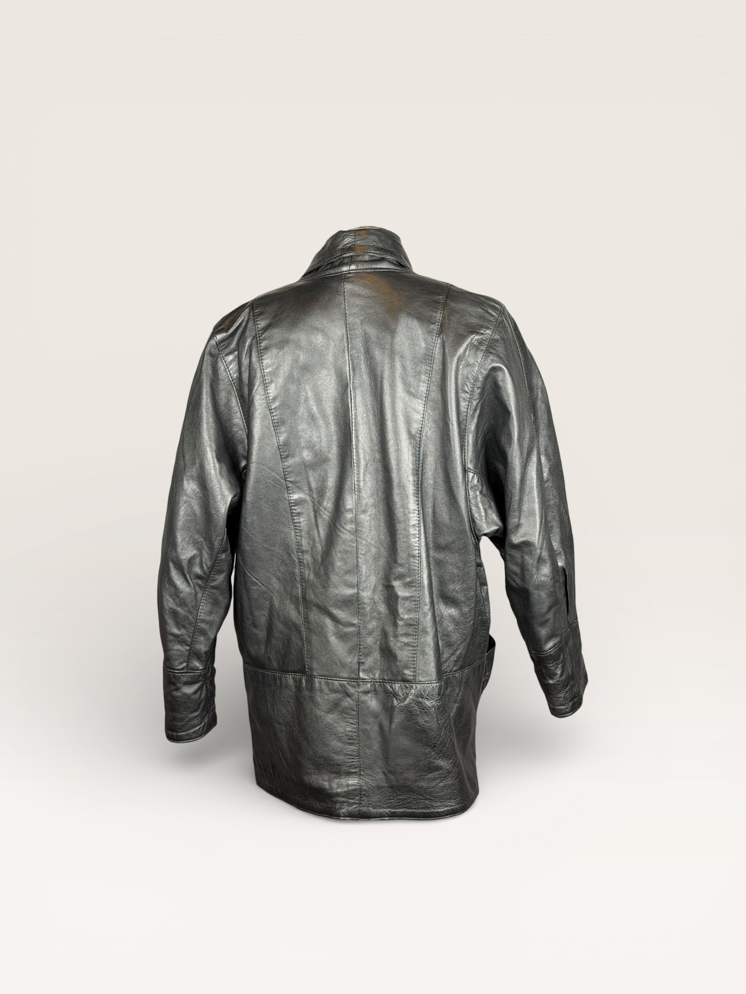 Vintage VeraPelle Lederjacke Schwarz – Größe S