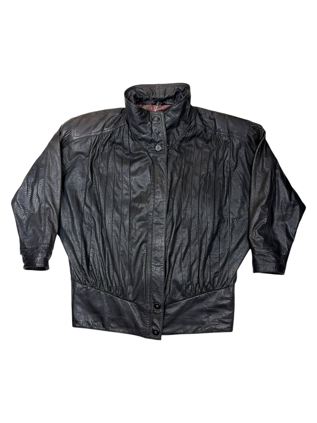 Vintage Lederjacke Schwarz - M