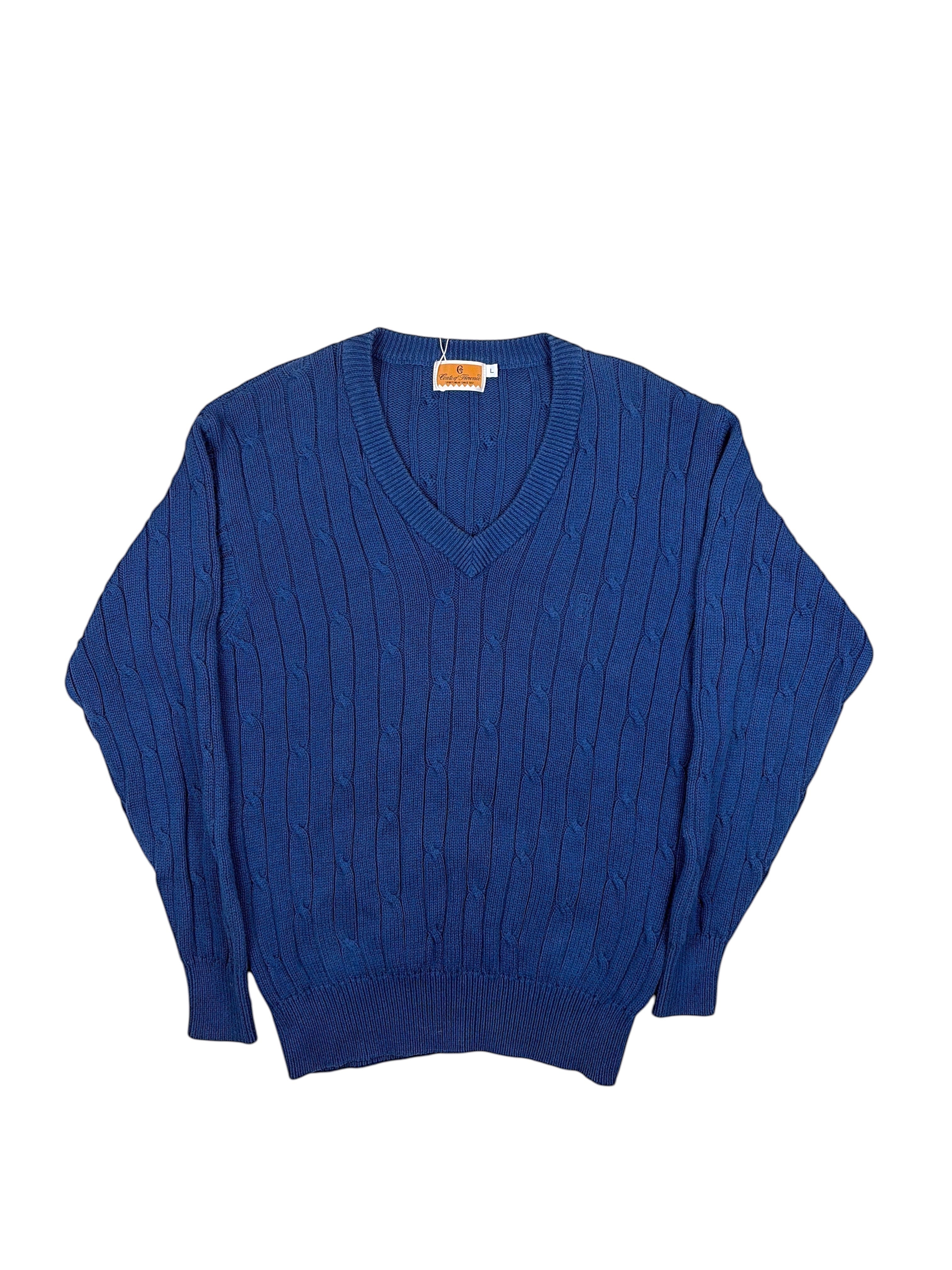 Vintage Conte of Florence Pullover Blau – Größe L