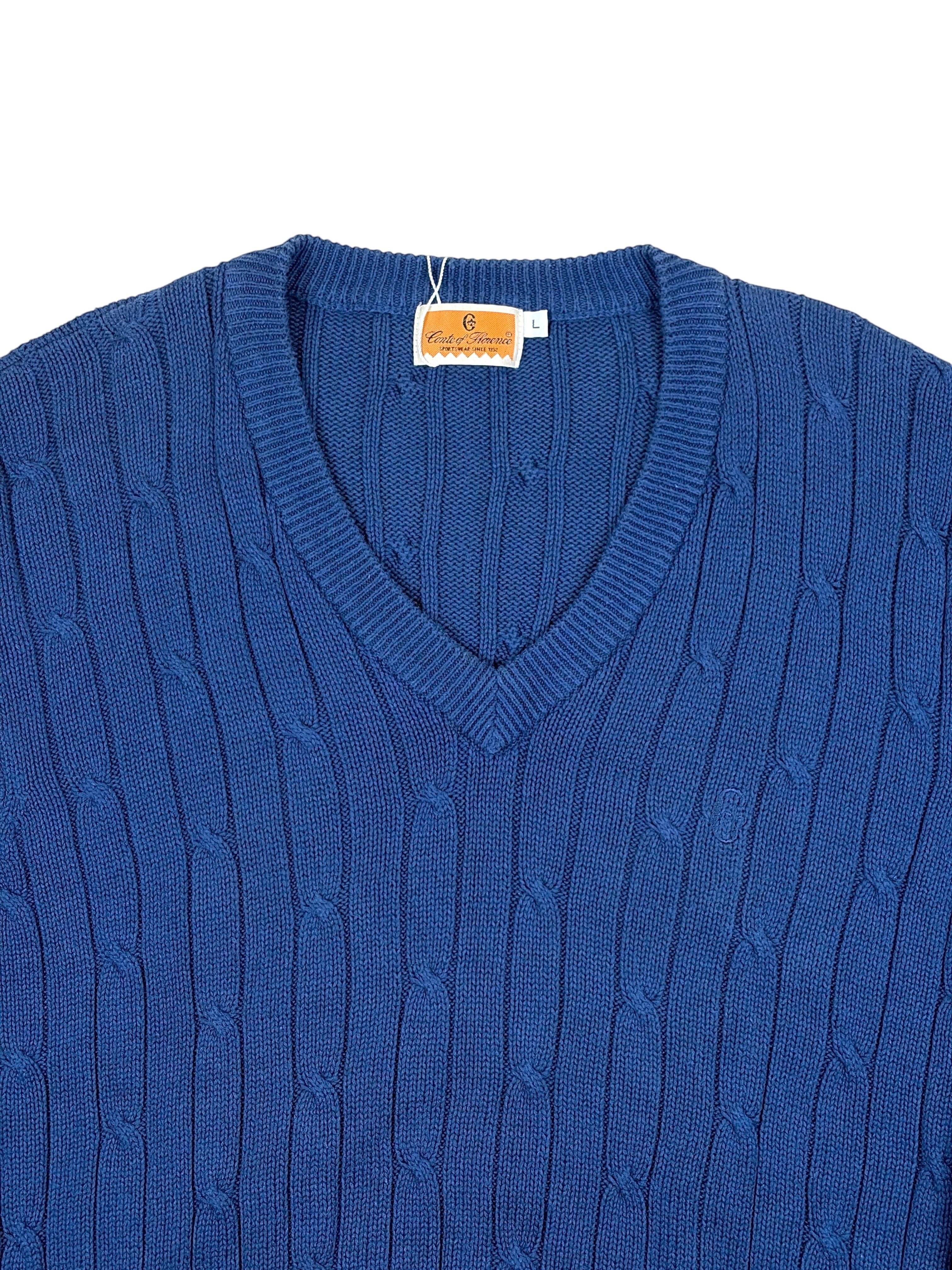 Vintage Conte of Florence Pullover Blau – Größe L