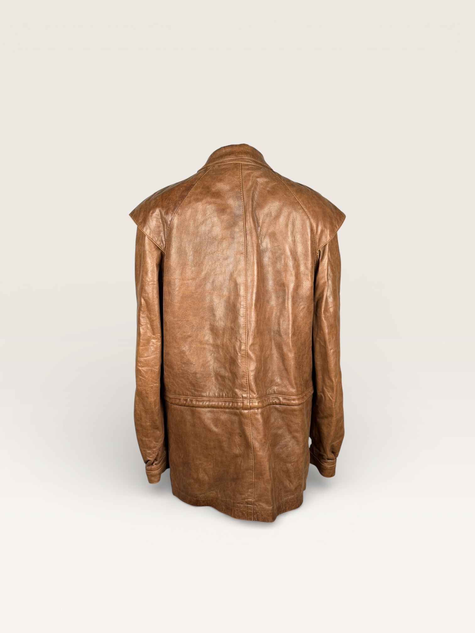 Vintage Roastbeef Ledermantel – M