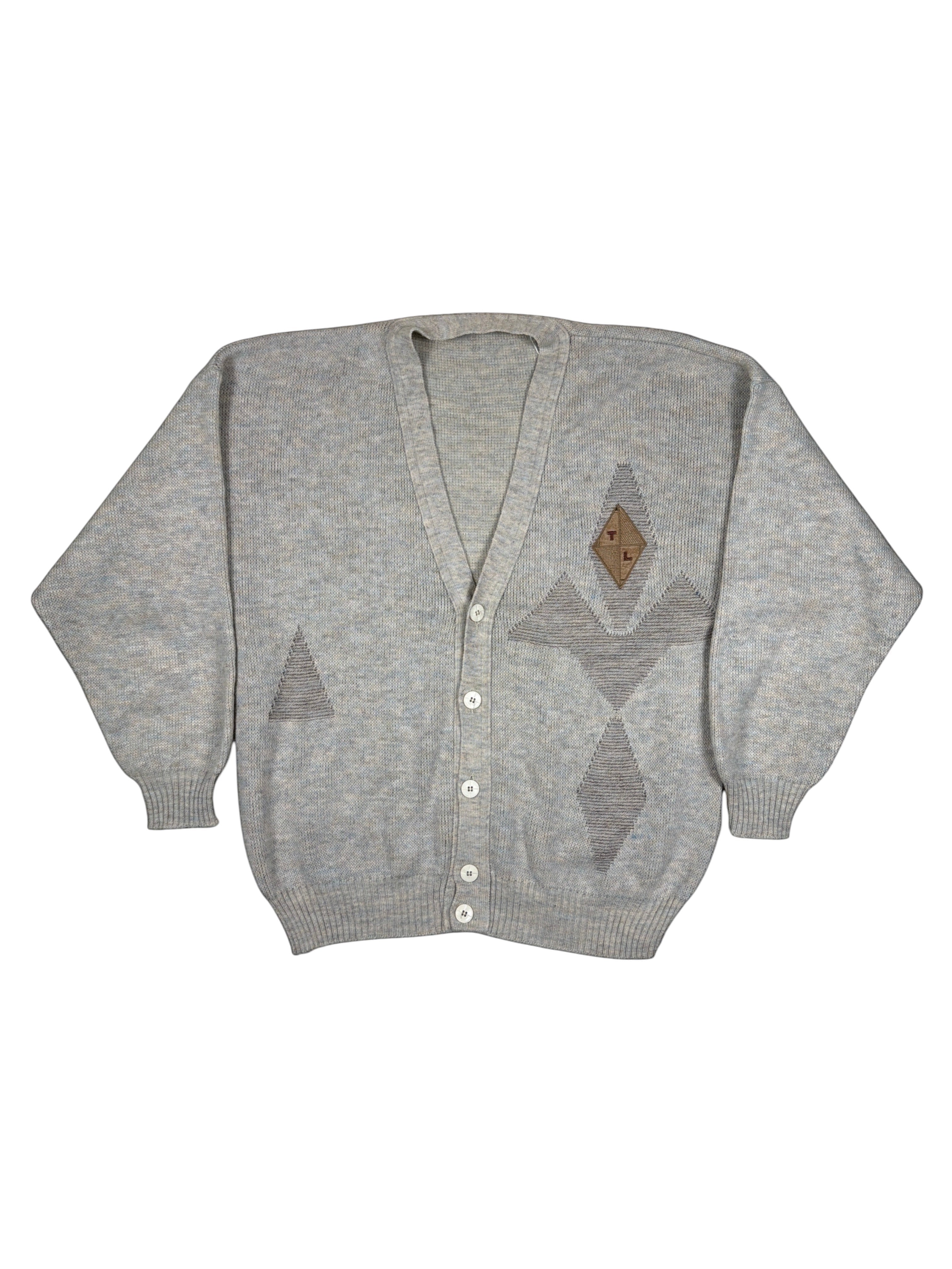 Vintage TL Strickjacke Grau – Größe M