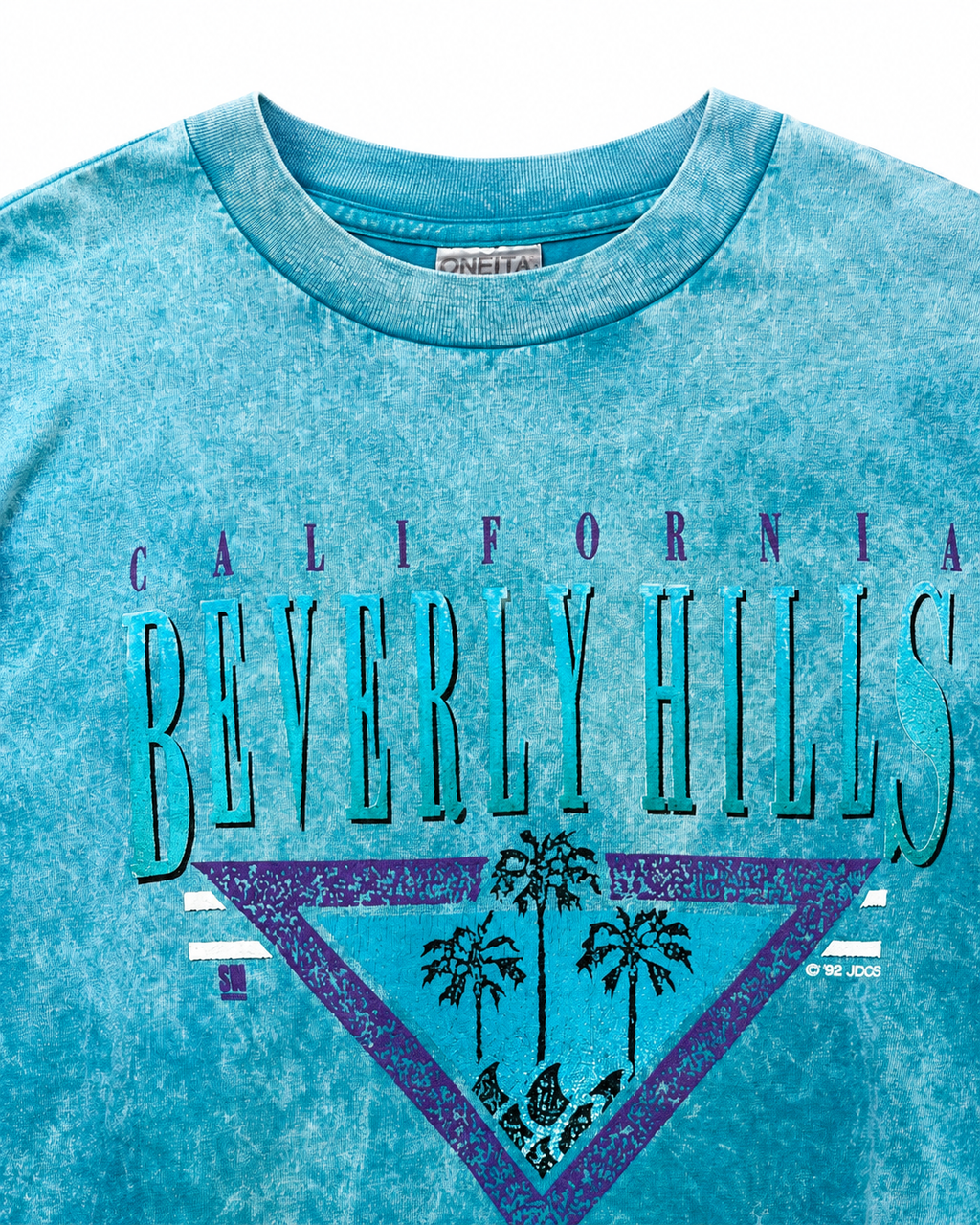 Vintage Oneita California Beverly Hills T-Shirt – Print Detail