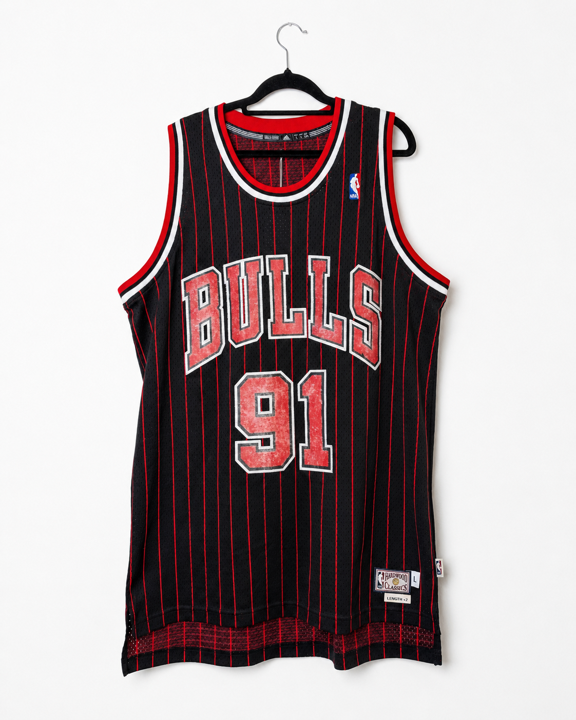 Vintage Adidas NBA Chicago Bulls Rodman 91 Trikot – Größe L