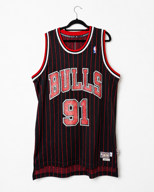 Vintage Adidas NBA Chicago Bulls Rodman 91 Trikot – Größe L