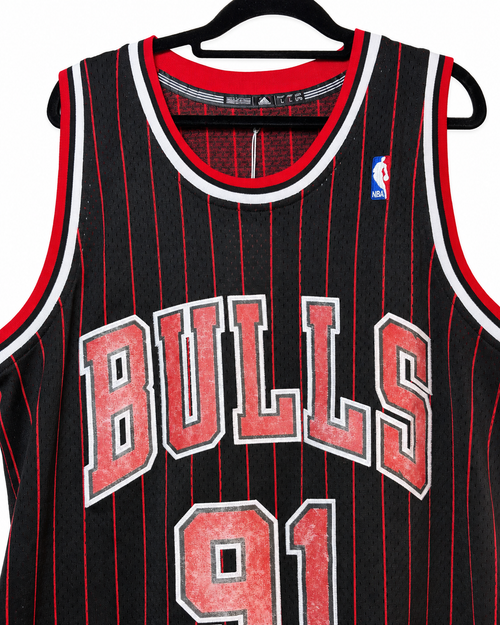 Vintage Adidas NBA Chicago Bulls Rodman 91 Trikot – L