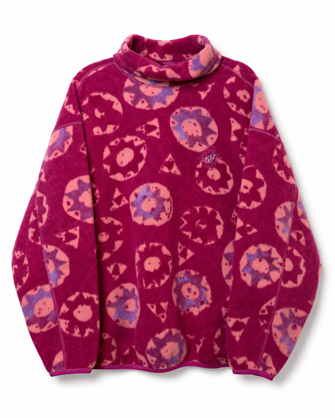 Vintage Nordica Fleecepullover Pink Lila – Vorderseite