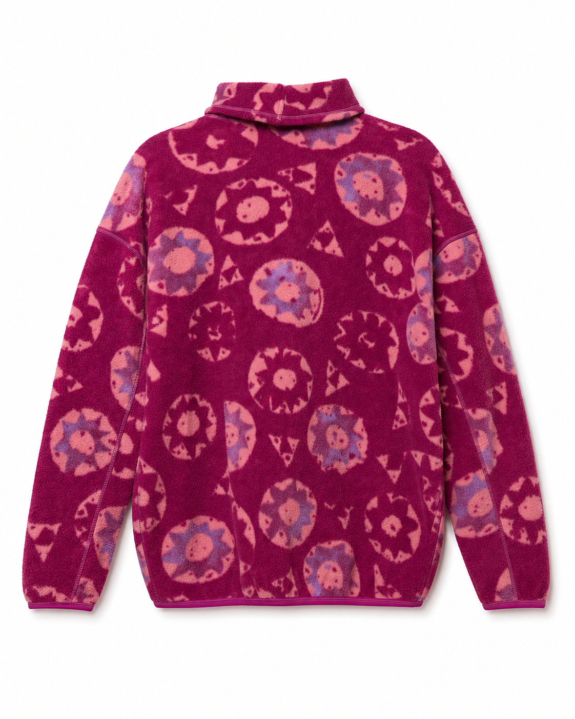 Vintage Nordica Fleecepullover Pink Lila – Rückseite