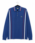 Vintage Lacoste Poloshirt Blau Rot Weiß – Vorderseite