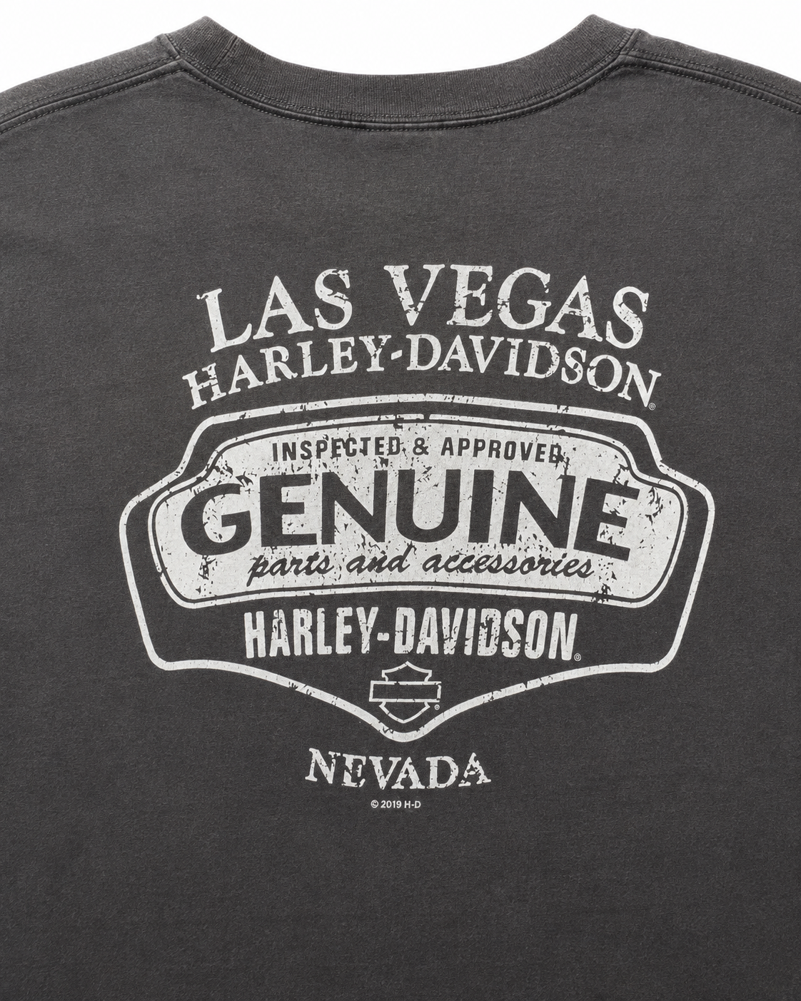 Vintage Harley-Davidson T-Shirt – Las Vegas Rückenprint Detail