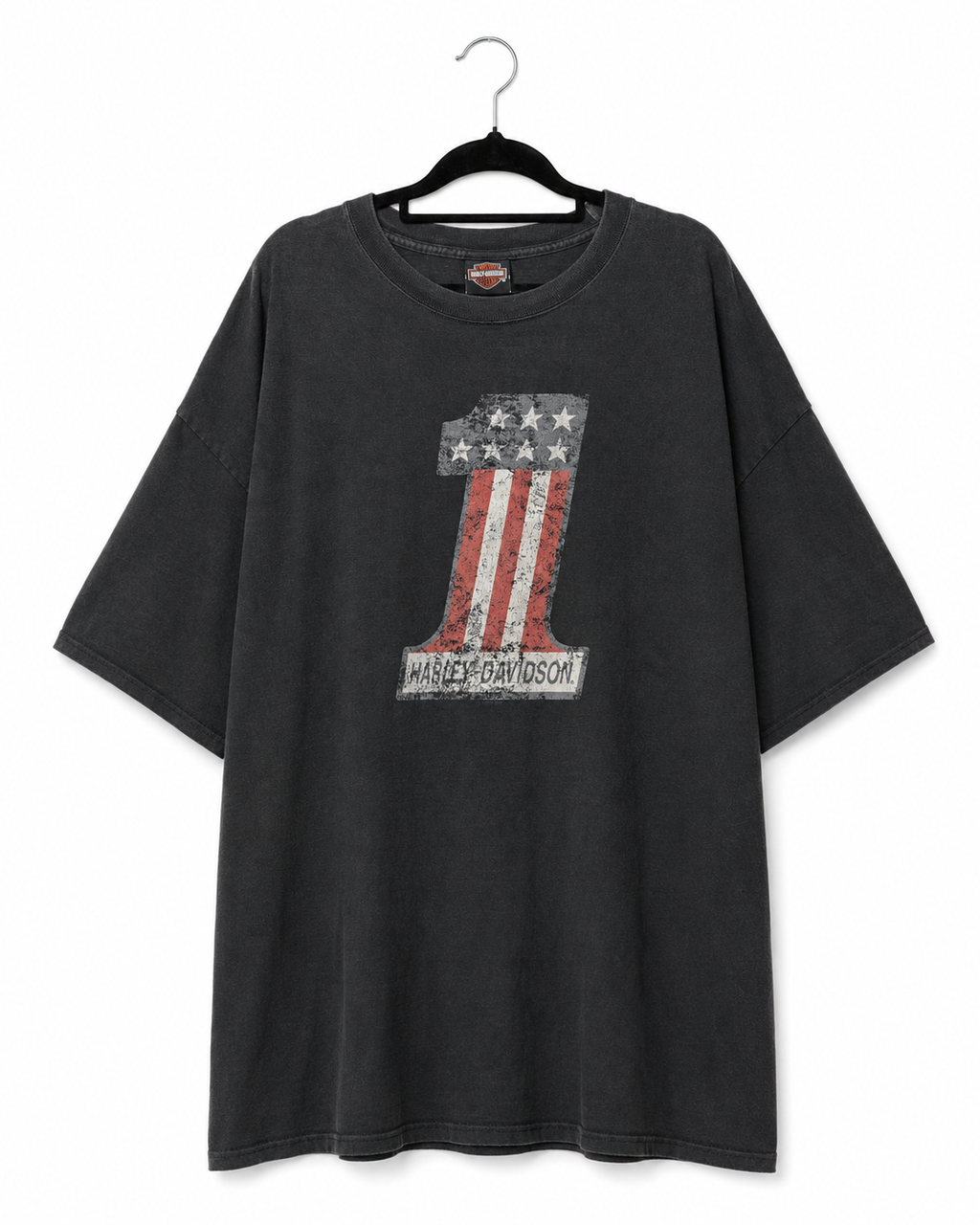 Vintage Harley-Davidson No. 1 T-Shirt Anthrazit – Vorderseite