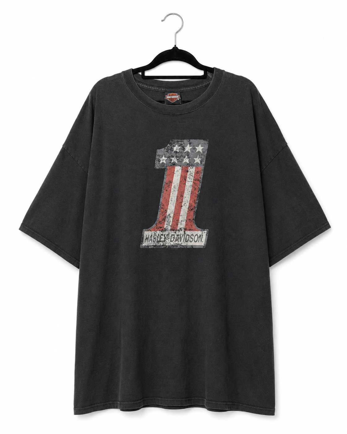 Vintage Harley-Davidson No. 1 T-Shirt Anthrazit – Vorderseite