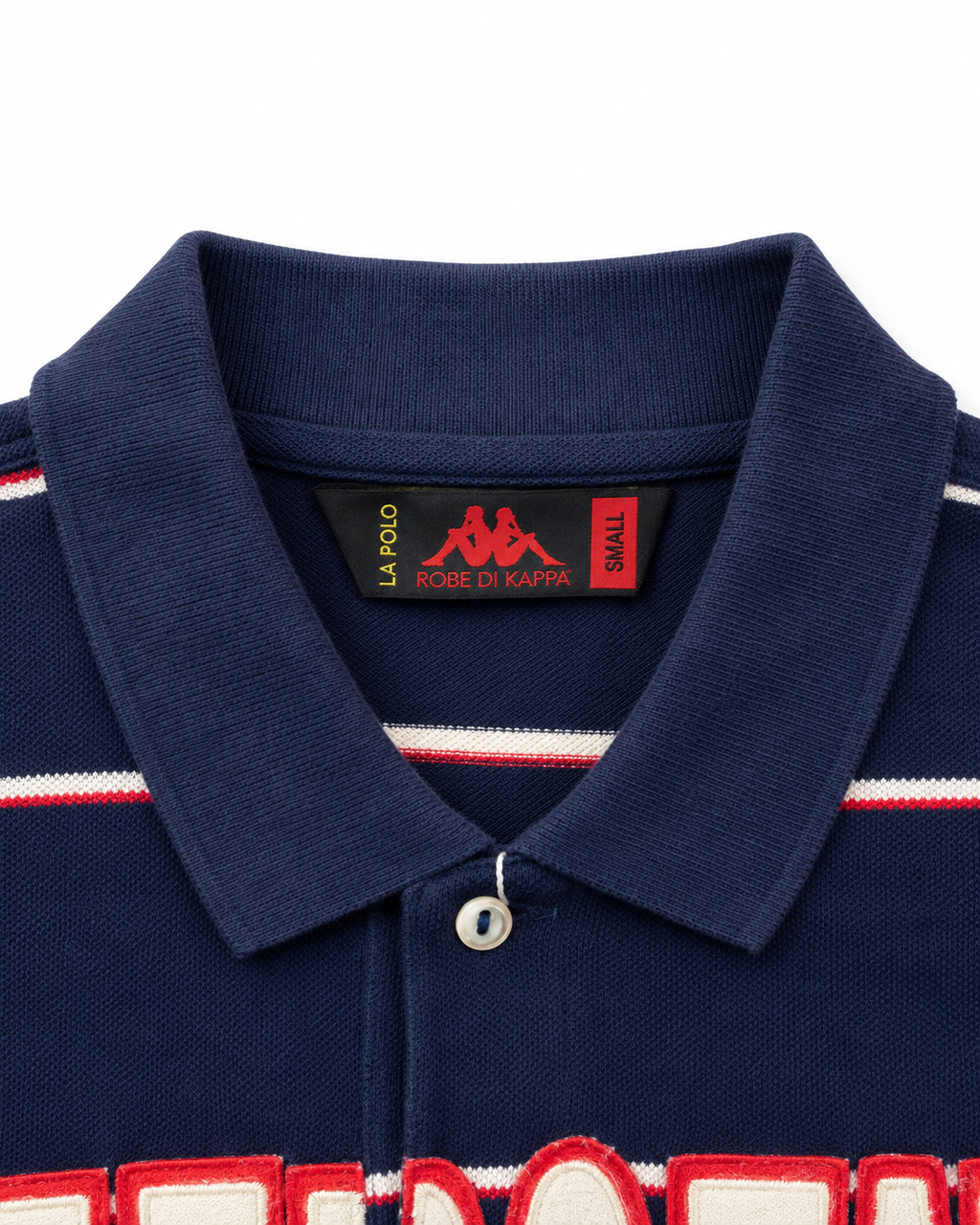 Vintage Kappa United States Poloshirt Navy Rot Größe S Label