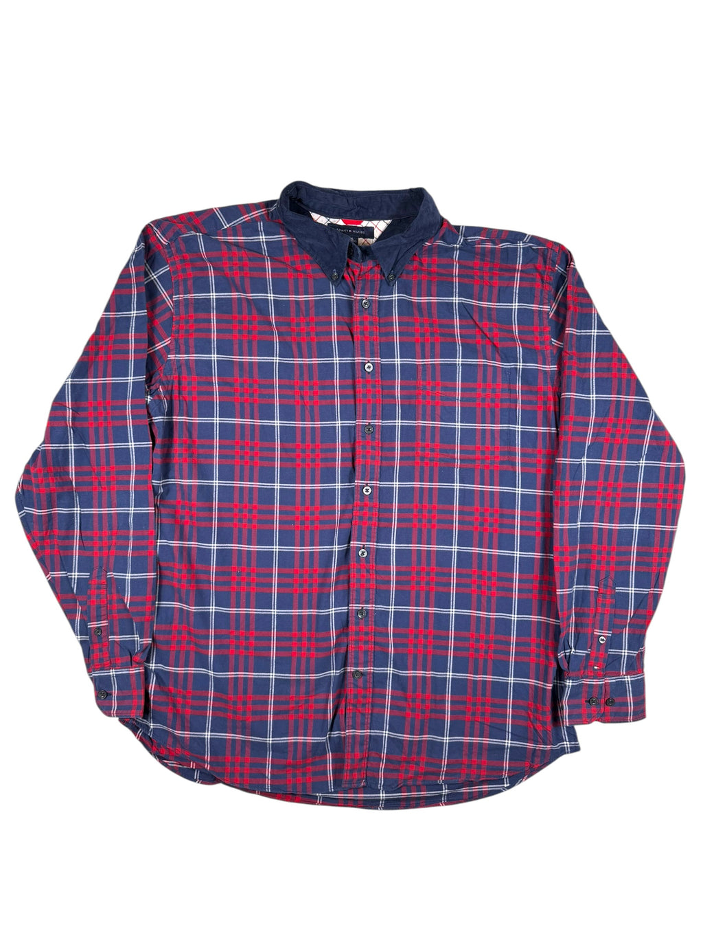 Vintage Tommy Hilfiger Hemd Kariert, Rot, Blau – Größe XXL