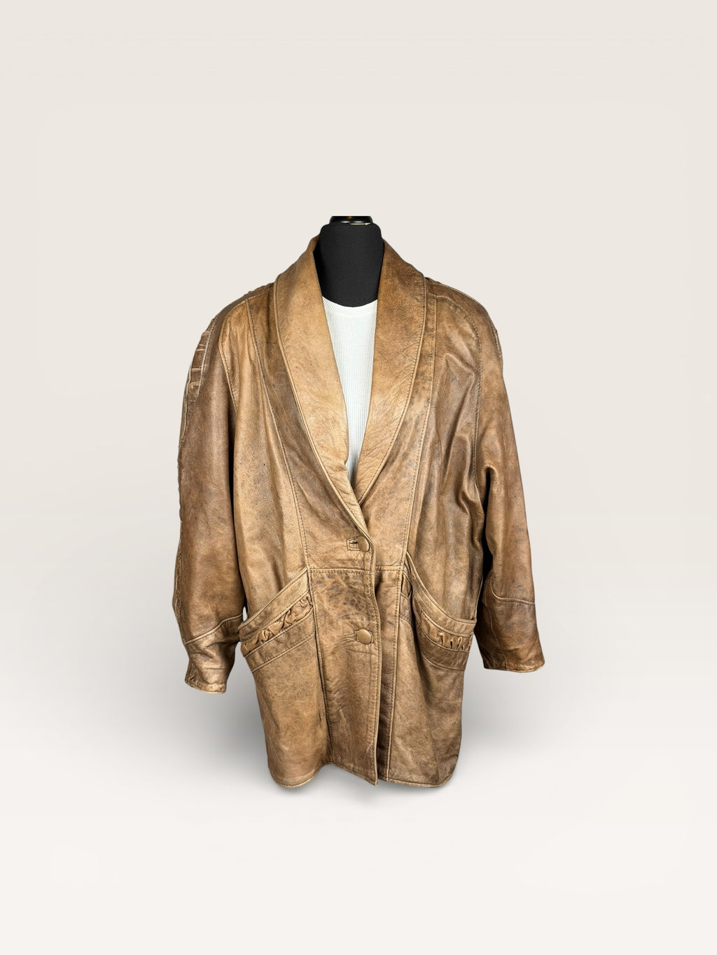Vintage VeraPelle Lederjacke Braun – Größe M