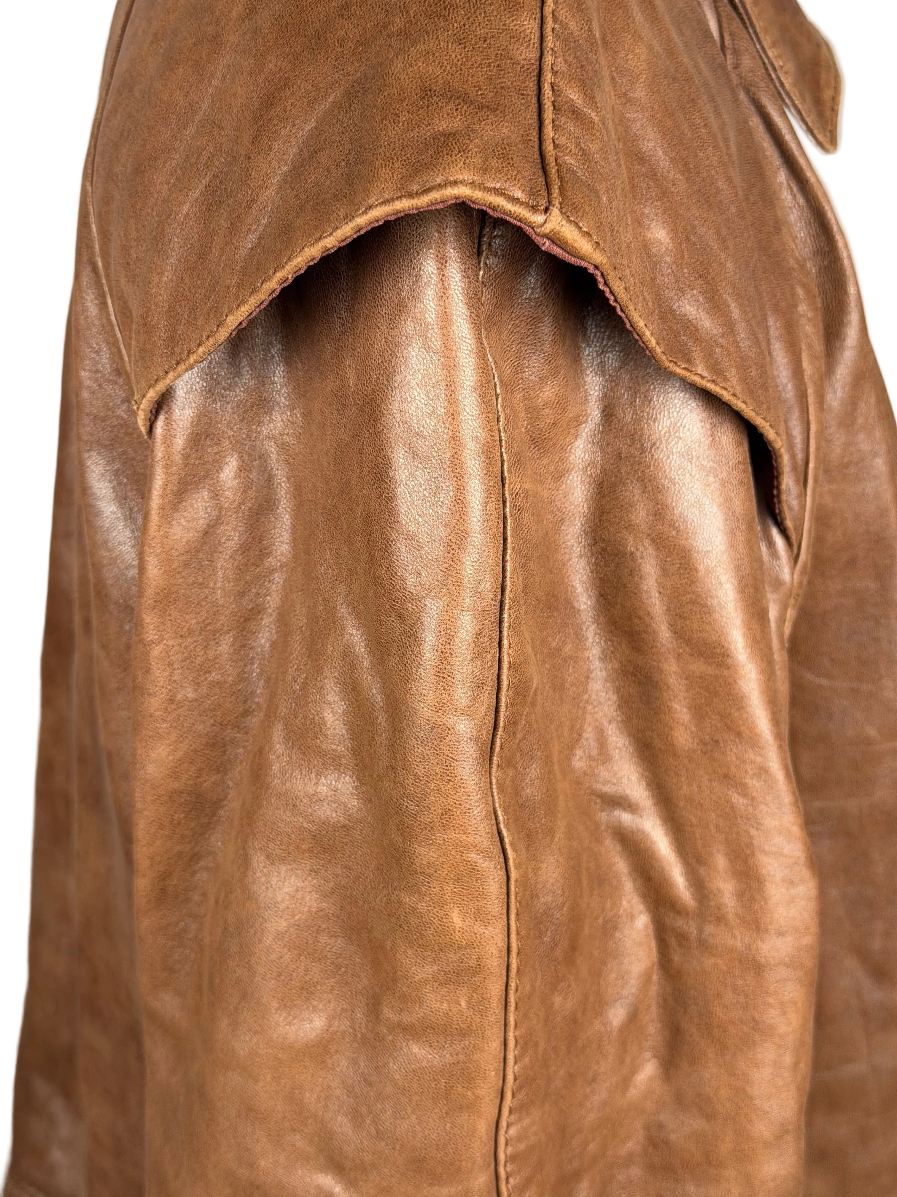 Vintage Roastbeef Ledermantel – M