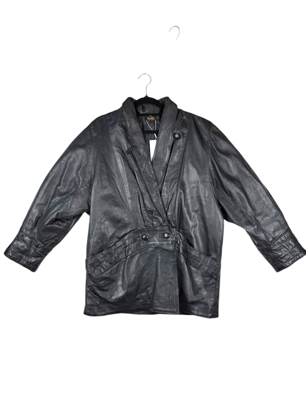 Vintage VeraPelle Lederjacke Schwarz – Größe S