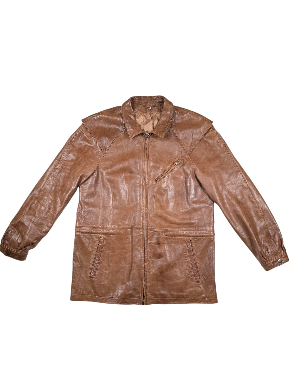 Vintage Roastbeef Ledermantel – M