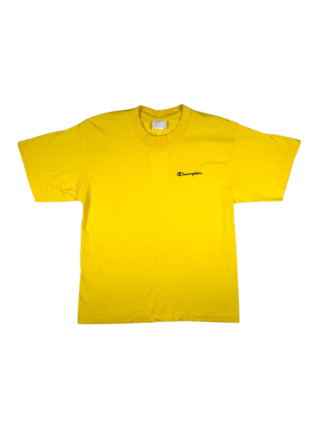 Vintage Champion T-Shirt Gelb – Größe S