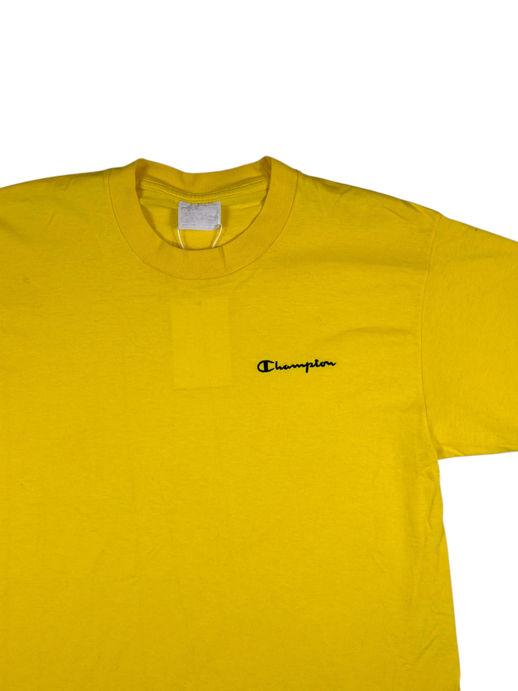 Vintage Champion T-Shirt Gelb – Größe S