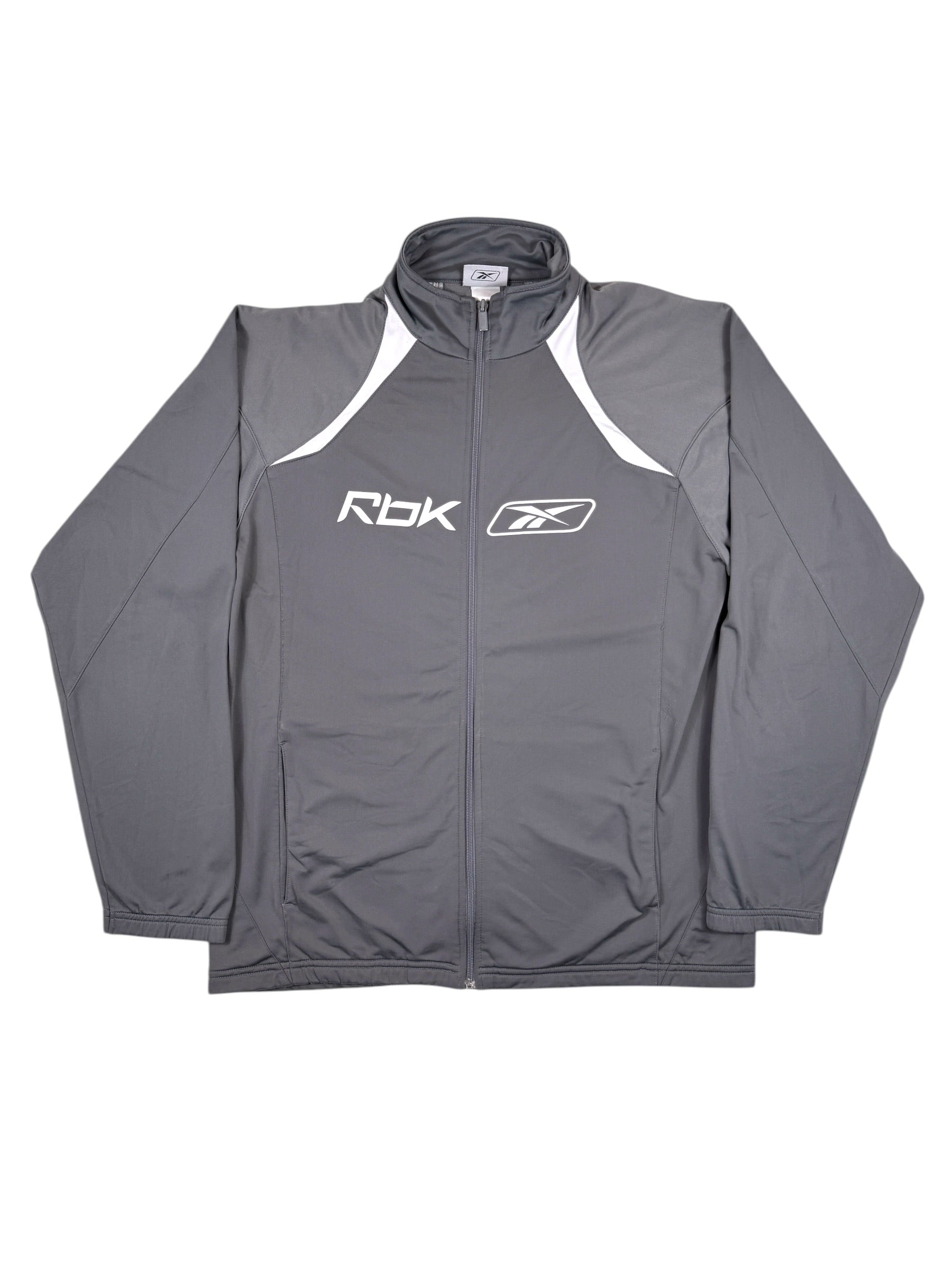 Vintage Reebok Sweatjacke Grau – Größe L