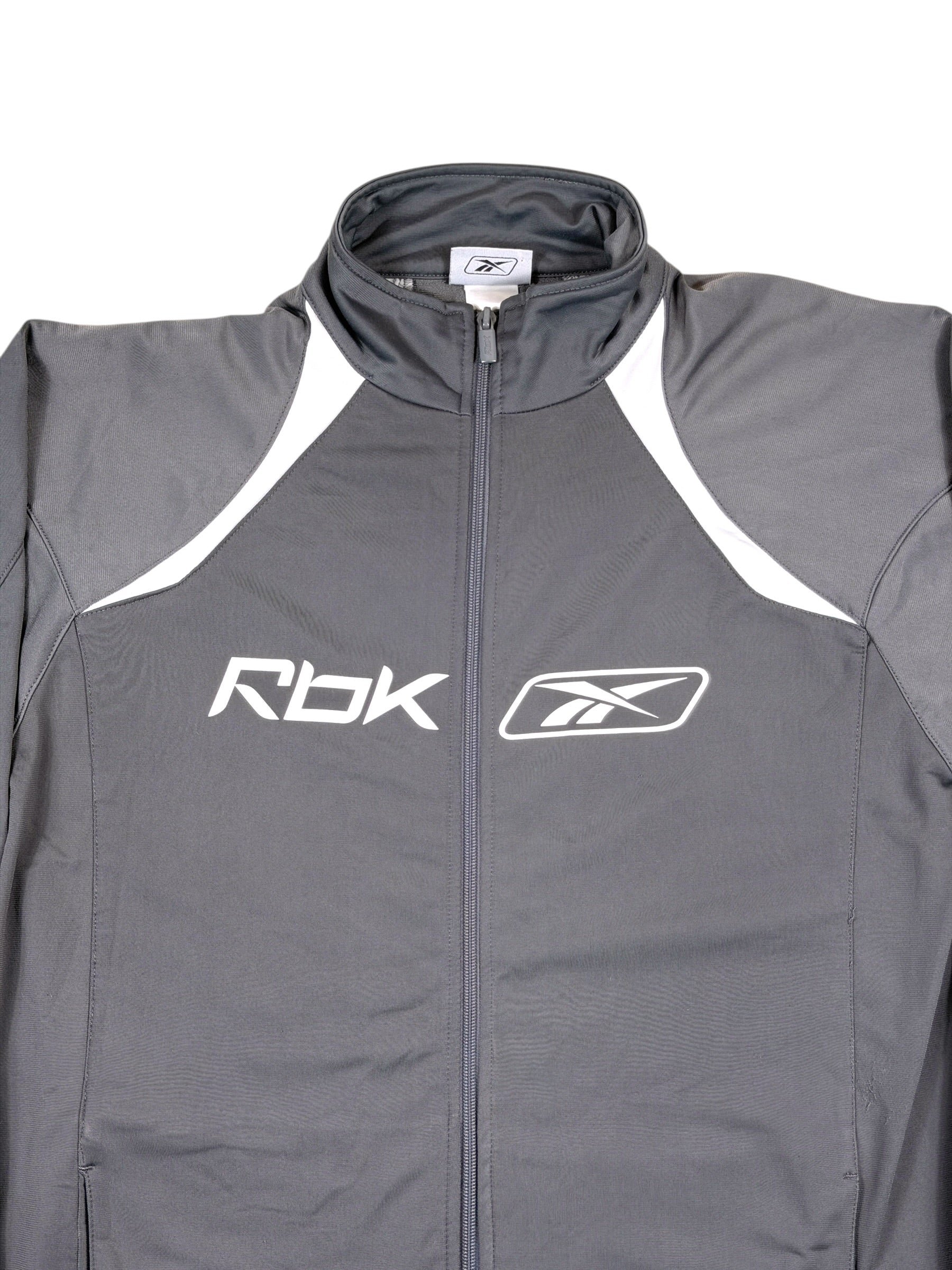 Vintage Reebok Sweatjacke Grau – Größe L