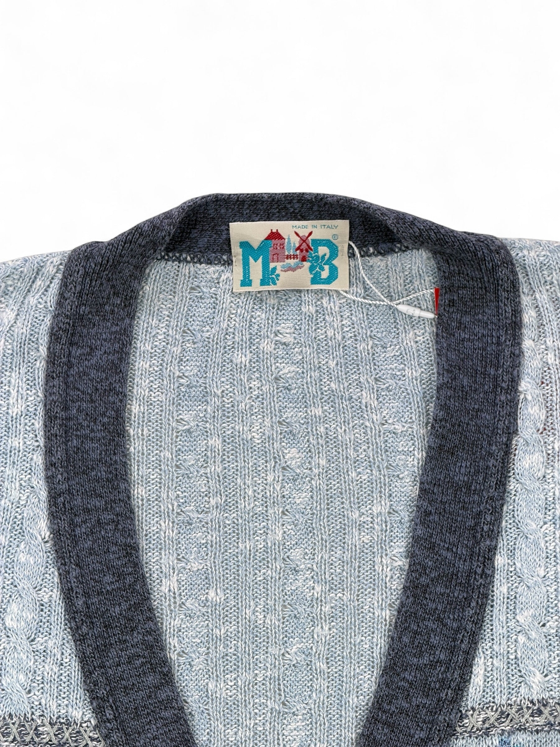 Vintage Strickpullover Blau – Größe L