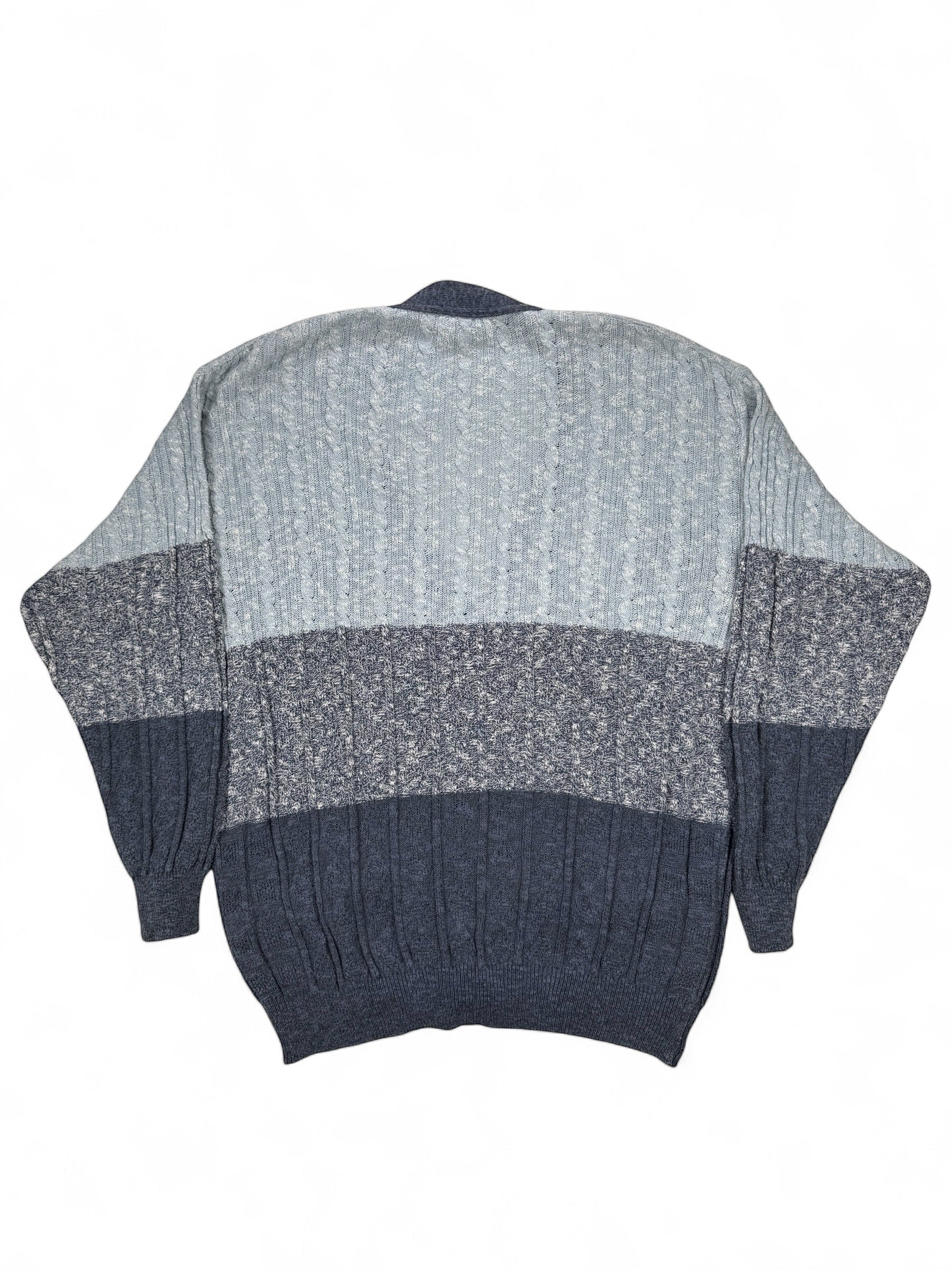 Vintage Strickpullover Blau – Größe L
