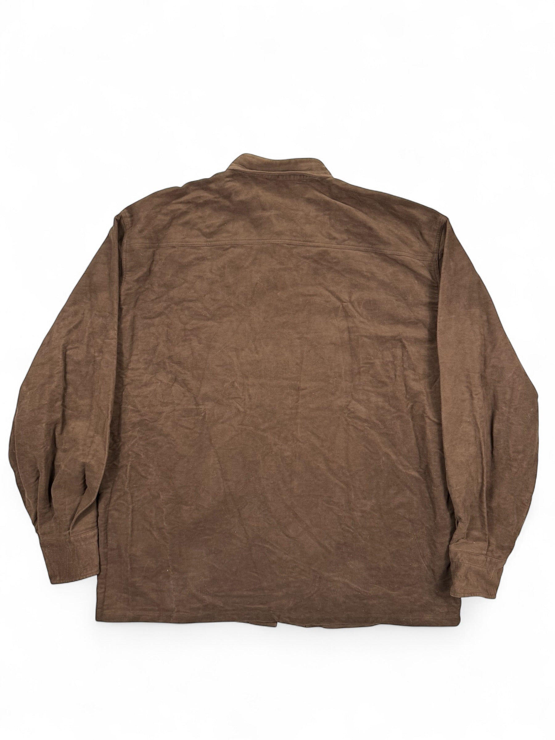 Vintage Hemd Samt Braun – Größe XXL