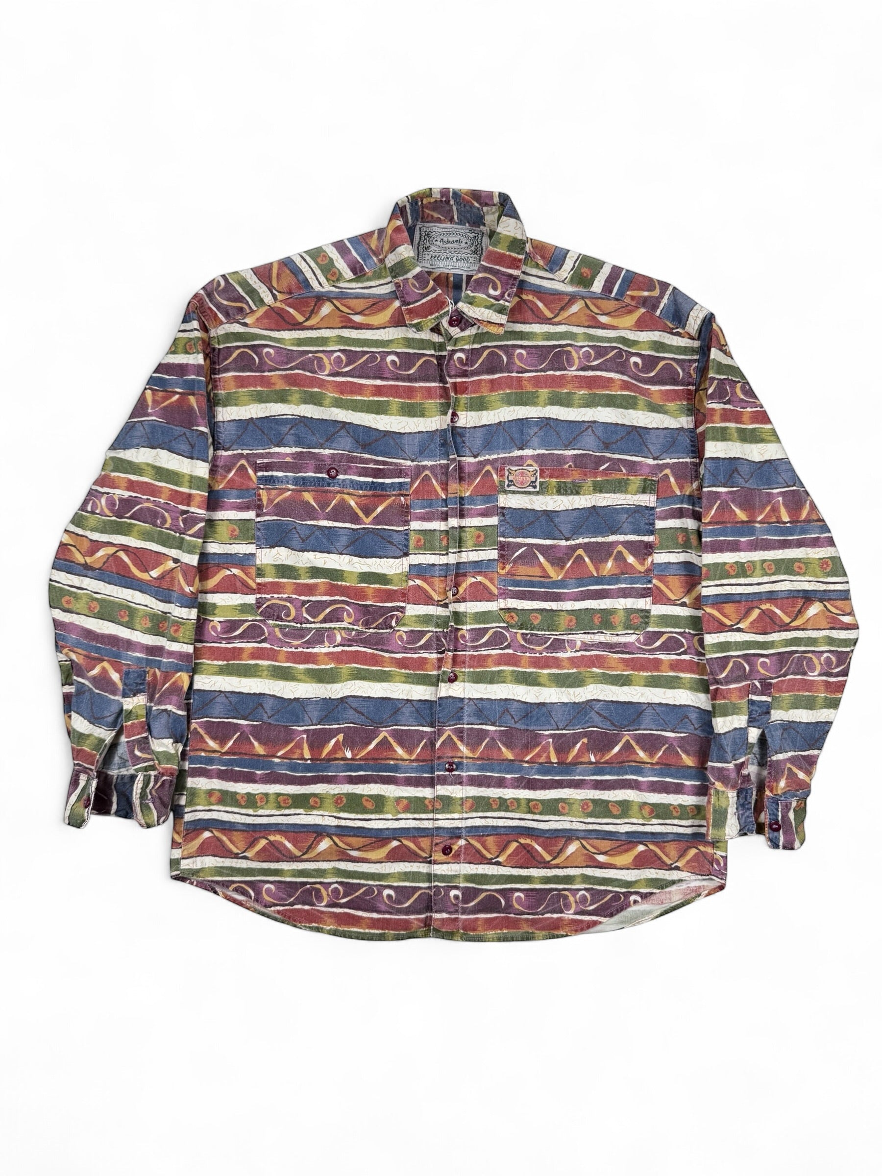 Vintage Hemd Ashante Gestreift – Größe L