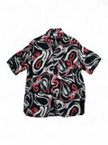 Vintage Hemd Schwarz, Rot – Größe M