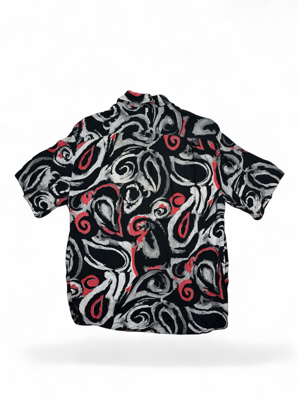 Vintage Hemd Schwarz, Rot – Größe M