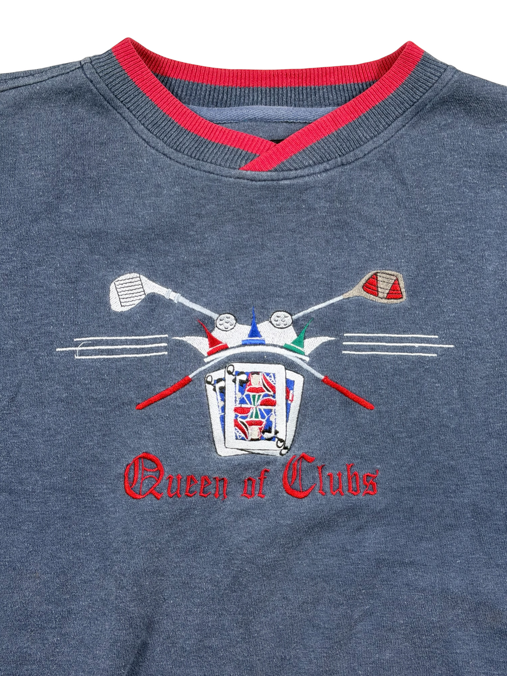 Vintage Sweatshirt Queen of Clubs - Great American Blau – Größe M