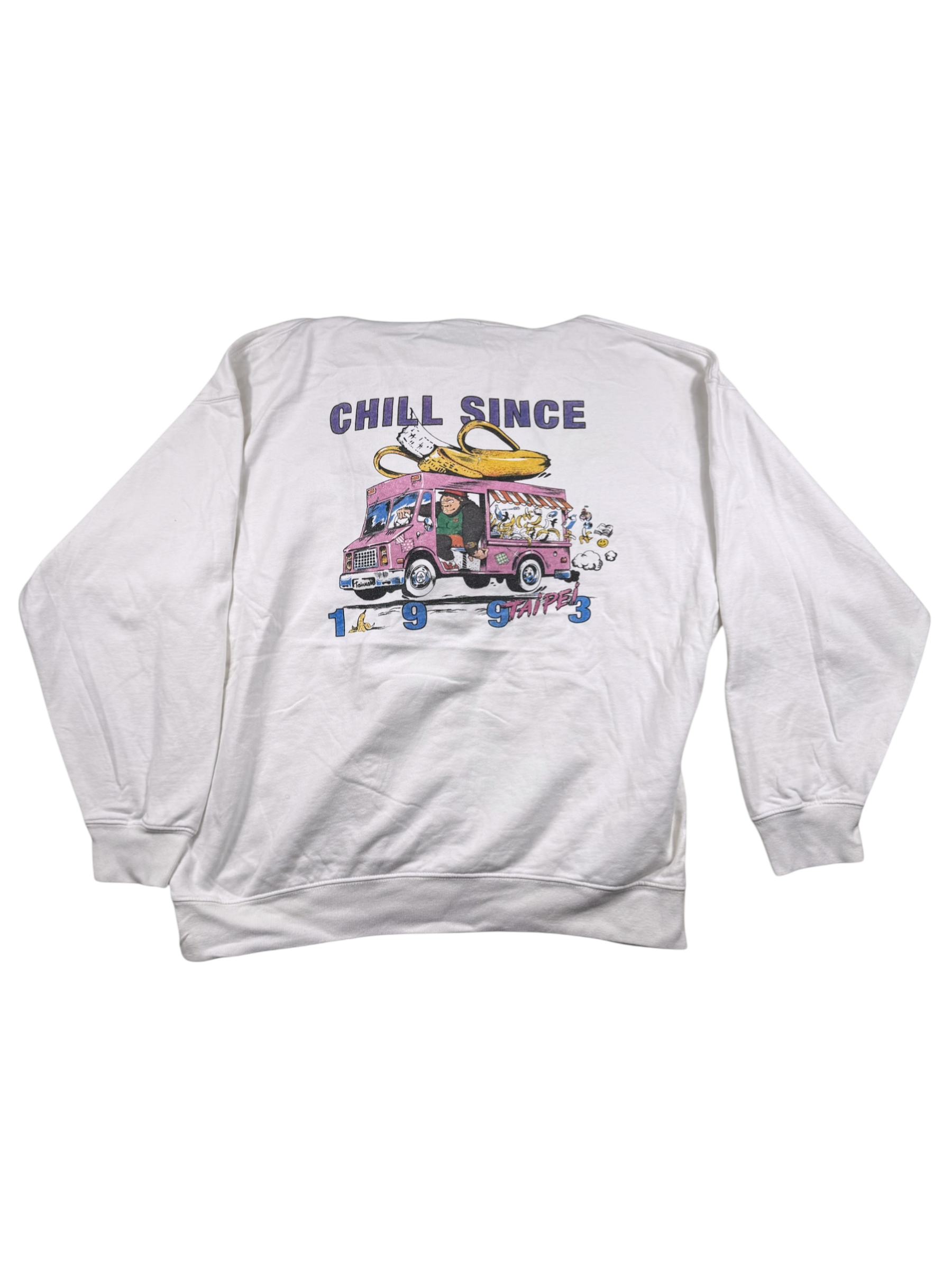 Vintage Hoodie Chill Since Weiß – Größe XL