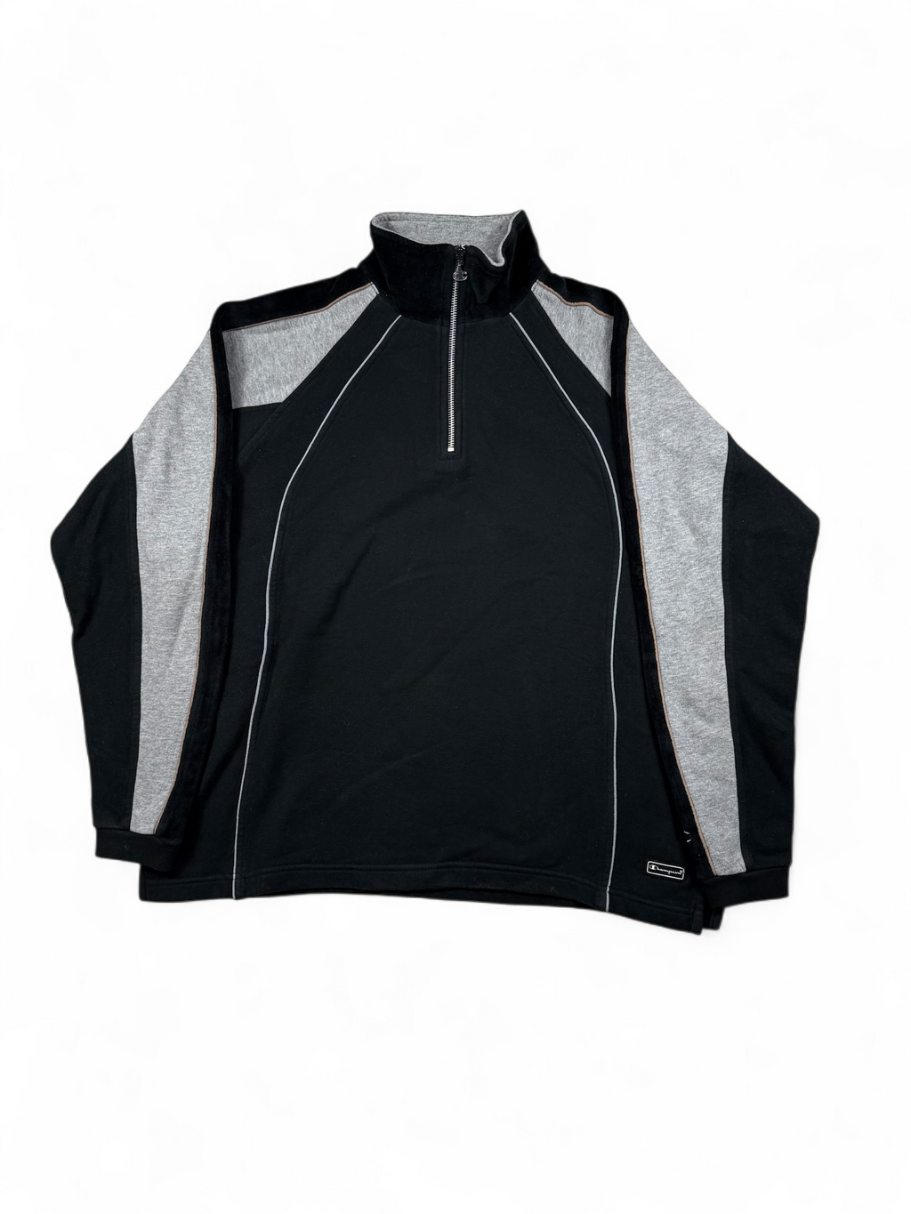 Vintage Champion Sweatshirt Zip Schwarz – Größe M