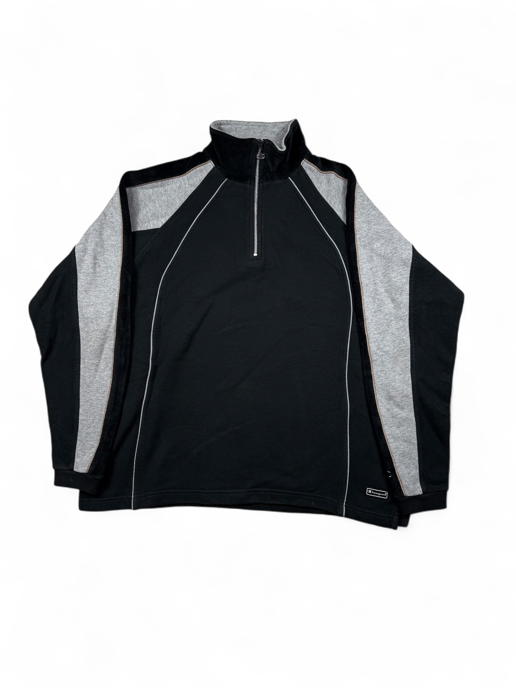 Vintage Champion Sweatshirt Zip Schwarz – Größe M