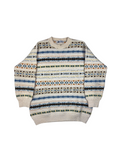 Vintage Strickpullover Cremefarben - L