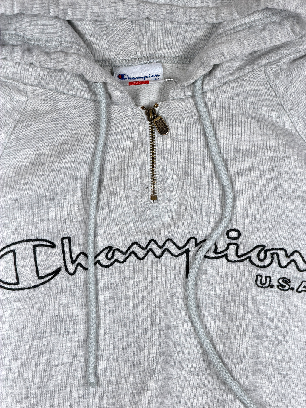 Vintage Champion Hoodie Grau – Größe S