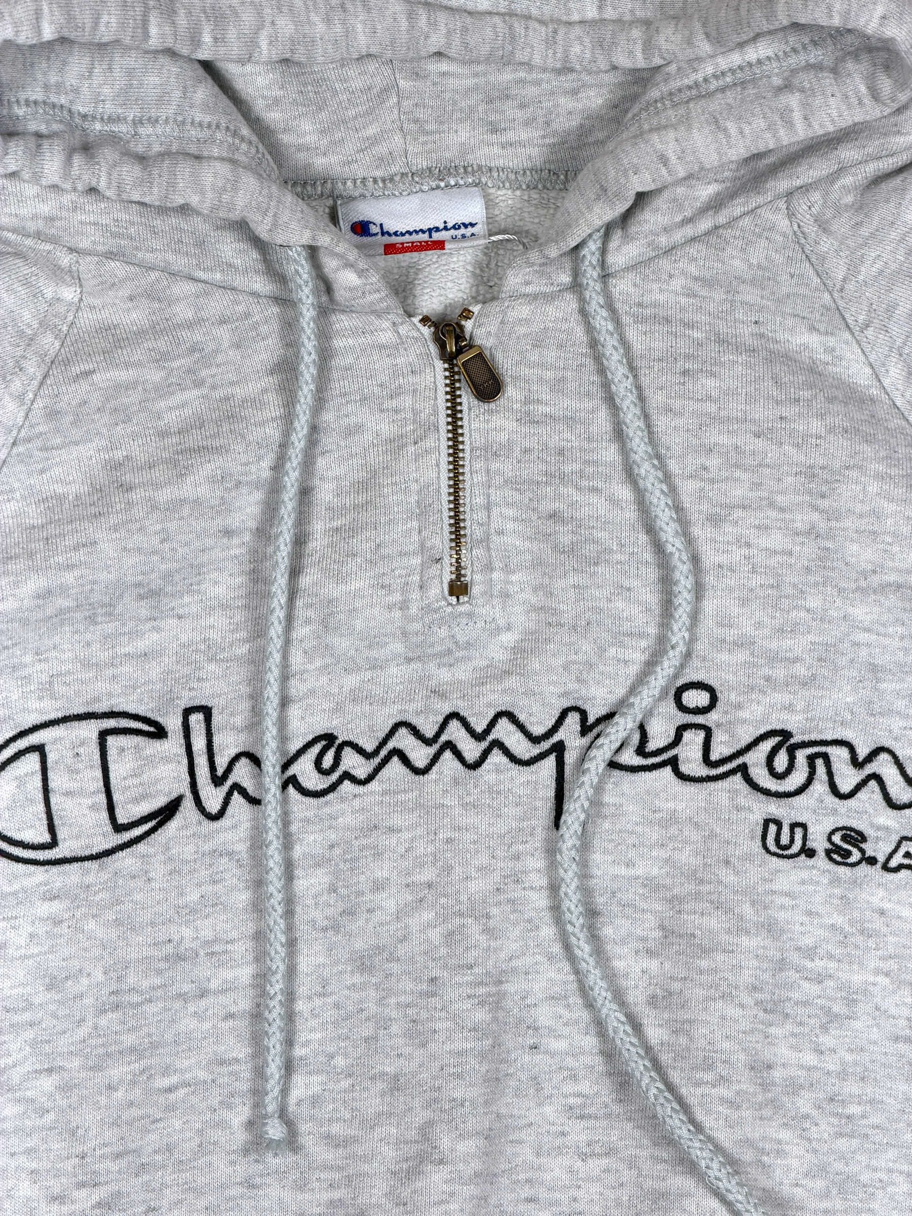 Vintage Champion Hoodie Grau – Größe S