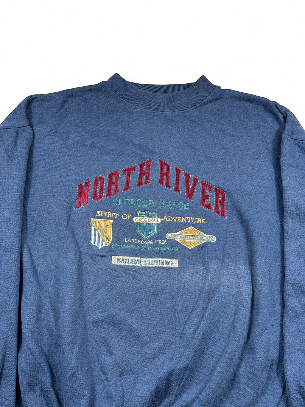 Vintage Sweatshirt North River Blau – Größe L